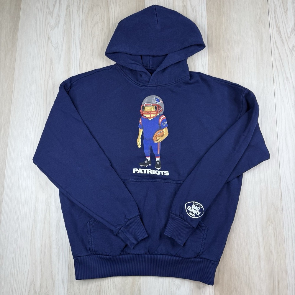 NFL New England Patriots Bad Bunny 2026 Hoodie Mens Small Oversized Official